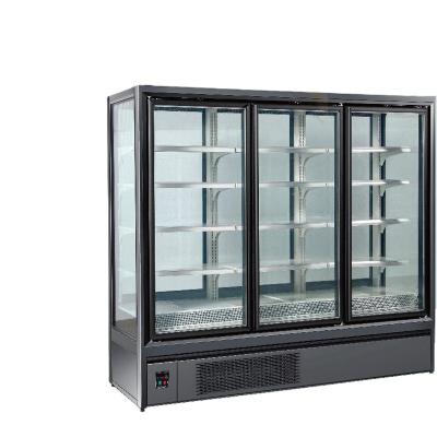 China Single-Temperature Supermarket Refregerated Display Cabinet With 3 Doors for sale