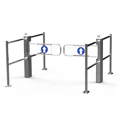 China Supermarket one-way entrance induction door sidewalk gate entrance and exit machine standing automatic anti-collision vertical swing gate for sale