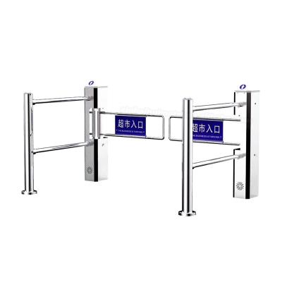 China Supermarket Direct One-Way Entrance Factory Supply Voice Induction Guide Swing Door Standing Automatic Swing Arm Senator for sale