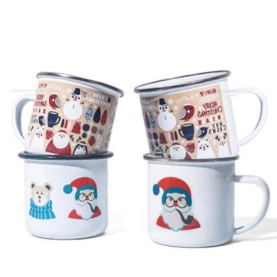 China Various Sustainable Capacity Christmas Enamel Mug In Many Colors for sale