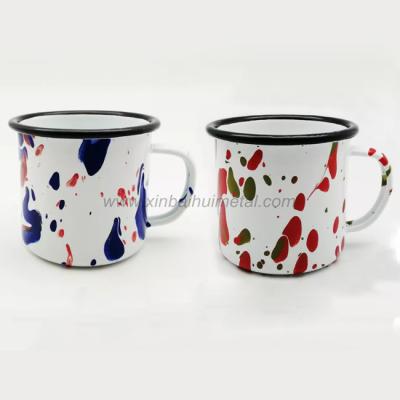 China Viable Colored Dot Tang San Cai Enamel Mug in Many Colors for sale