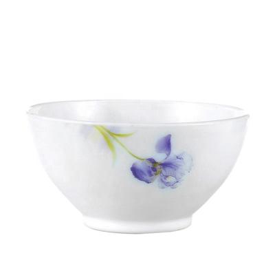 China The Design Disposable Special Opal Kitchen Glassware Regular Shape Glassware Salad Bowl Glass Bowl and Dish Set for sale