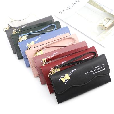 China Large Capacity Fashion Casual Purse Ladies Long Grasp Card Holder Wristlet Wallet For Women for sale