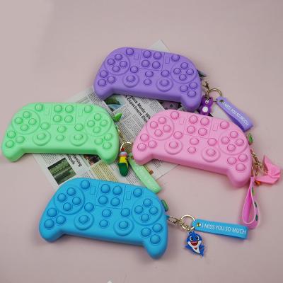 China Fanshion Decompression Bubble Puzzle Toy Fidget Box Stationery Storage Simple Busy Person Pencil Case New for sale