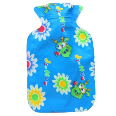 China Winter Hot Water Bag Safety PVC Hot Water Bag Small FLANNEL Cartoon Kids Favorite Hot Water Bag for sale