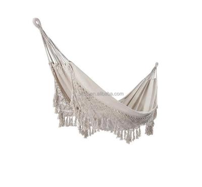 China OEM Single Folding Drinking Patio Hammock Hammock Stand Swing Chair for Park Garden Balcony with Tassels for sale