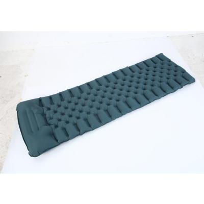 China Inflatable Sleep Pad Air Camping Self Inflating Sleep Pad With Attached Pillow Light Weight for sale