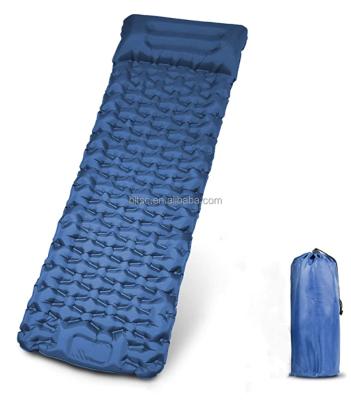 China Inflatable Sleep Pad Air Camping Self Inflating Sleep Pad With Attached Pillow Light Weight for sale