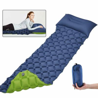 China Inflatable Sleep Pad 2019 Hotsales Easy Outdoor Carry Ultralight Inflatable Air Filling Leisure Camping Sleep Pads Amazon Popular Style for sale