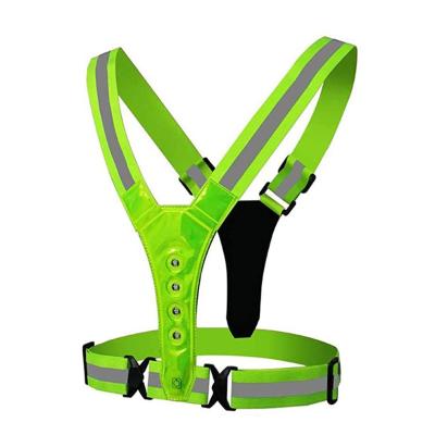 China LED FLASH Highlight Reflective Straps Running Reflective Vest For Night Raming Jogging for sale