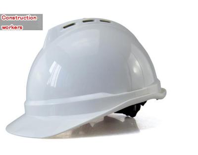 China Good Insulation HDPE/ABS Insulation Adjustable Size Hard Hat Protective V-shaped Glossy Surface ABS Hard Hat For Construction Safety Helmet for sale