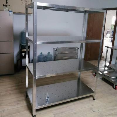 China Stainless Steel Heavy Duty Stainless Steel Commercial Kitchen Rack Storage Shelf Supermarket and Industrial Shelves Display stand for sale