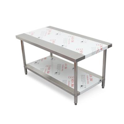 China Commercial kitchen equipment restaurant hotel table work stainless steel two three layers easy cleaning customized for sale