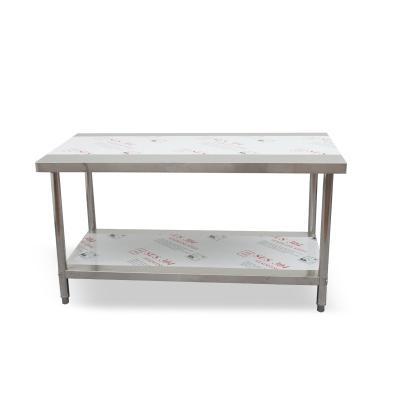 China Modern Commercial Desgin Restaurant Kitchen Table Stainless Steel Work Table 2 Layers for sale