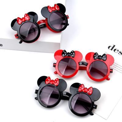 China Sunglasses Children's Sunglasses Mickey Minnie Protection Gift Sunglasses Cute Cartoon Style Luxury Kids Flip UV Glass for sale