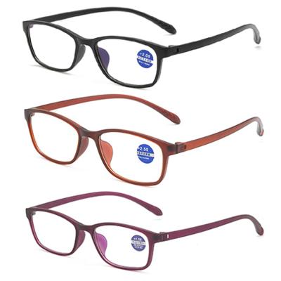 China Women Men Custom Logo Fashion Blue Lightweight Anti Blocking Glasses PC Computer Reader Thin Cheap Plastic for sale