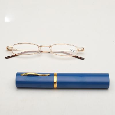 China 2022 Wholesale Fast Delivery Unisex Reading Glasses Convenient To Wear New Fashionable Pen Holder Metal Resin Reading Glasses for sale