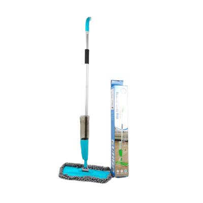 China Microfiber mop square aluminum microfiber pole with two sections water jet mop can clean floor and ceiling cleaning lazy mop for sale