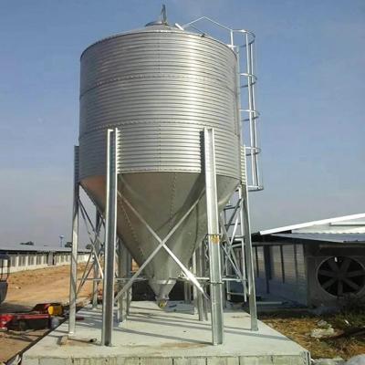 China Automatic Feed Conveyor System Poultry Farm Chicken Feed Silo For Full Automatic Chicken Cage System for sale