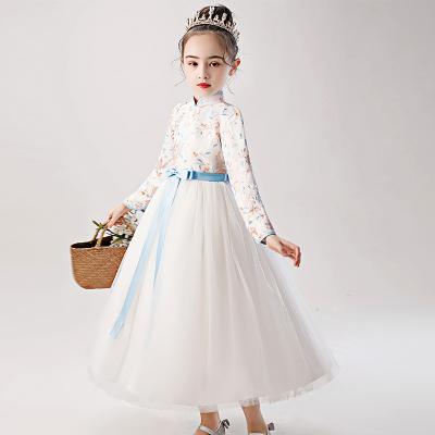 China Anti-wrinkle Wholesale Chinese Style Dress Flower Long Dress For Shiny Princess Wedding Party Dress For Girls And Children for sale