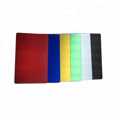 China Worldwide Wholesale Custom Printed Sublimation Name Card Black Blank Metal Aluminum Business Cards for sale