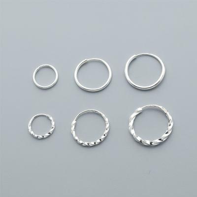 China 2021 FASHIONABLE lemon hot sale 4 colors fashion jewelry cheap unisex Mini Hoop S990 silver earrings for unisex for sale