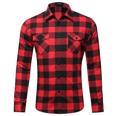 China Wholesale Designer Good Quality Long Sleeve Anti-pilling Yarn Dyed Checked 100% Cotton Men's Clothing Casual Shirts For Eu And USA for sale