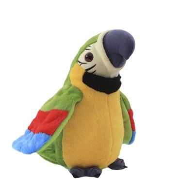 China Popular Parrot Electronic Soft Repeat Stuffed Animal Children Gift Voice Recorder Simulation Talking Talking Toy for sale