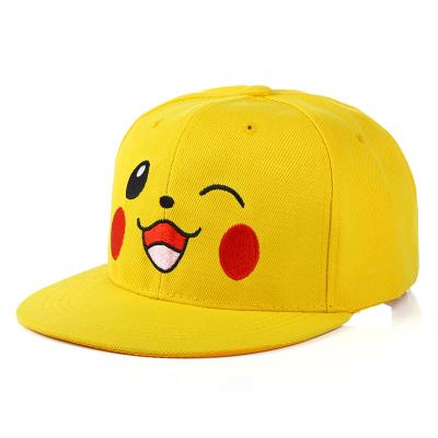 China COMMON Anime Pokemon Caps Pikachu Kids Hip Hop Hat Kids Personalized Cartoon Baseball Cap for sale