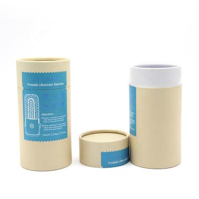 China High Quality Recyclable Cardboard Kraft Packing Telescopic Tube Brown Paper Tube For Lamp Packing for sale