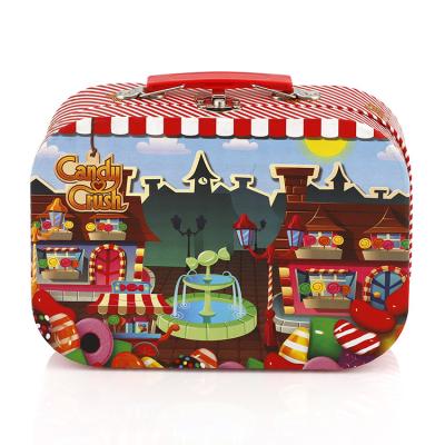 China Recycled Eco-Friendly Materials Cardboard Suitcase Shape Box Custom Luxury Kids Dyeing Suitcase Box for sale