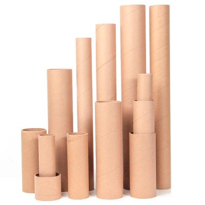 China Custom Raw Biodegradable Roll Paper Tube Brown Pre Roll Paper Tube Wrapper Toilet Paper Toilet Paper Raw Kraft Tubes for sale