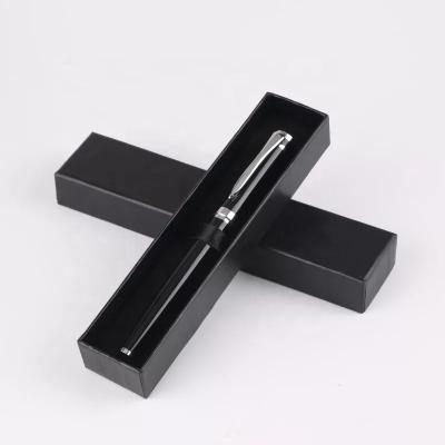 China Promotional Pen Black Metal Rollerball Signature Pen With Gift Box Advertising Promotional Gift for sale