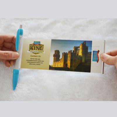 China Promotional Pen Closed Promotional Pull Out Banner Pen With Rolling Banner for sale