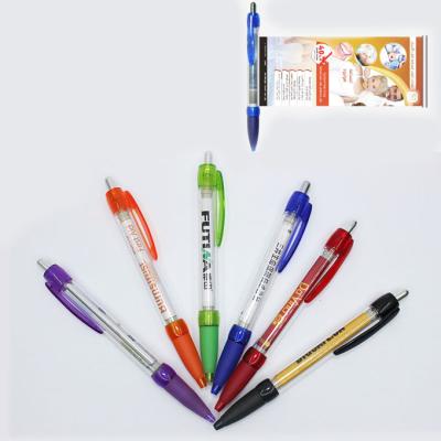 China Promotional Pen Advertising Flag Ball Pen Custom Logo Pull Out Banner Pen for sale