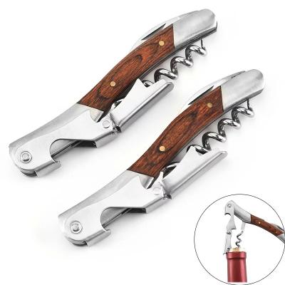 China Viable High Quality Custom White Handle Corkscrew Wine Wooden Bottle Opener for sale