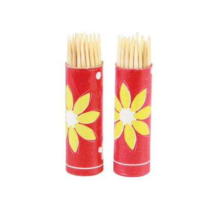 China 2021 Best Hot Selling Paper Cup Toothpicks Hollywood Christmas Disposable Bamboo Toothpicks for sale