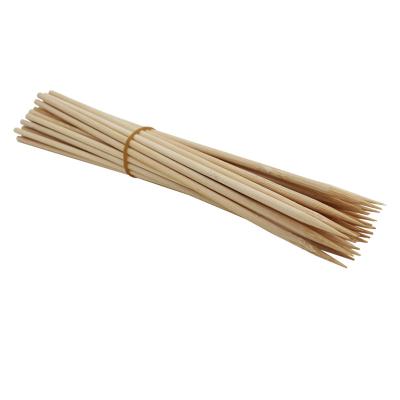 China Easily Cleaned Round Bamboo Skewer With Disposable Logo Custom BBQ Bamboo Stick for sale