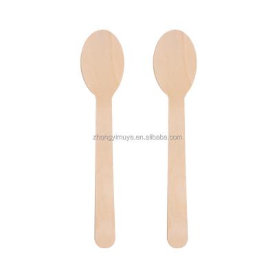 China Factory price 160mm disposable eco-friendly birch wood wooden spoon for sale