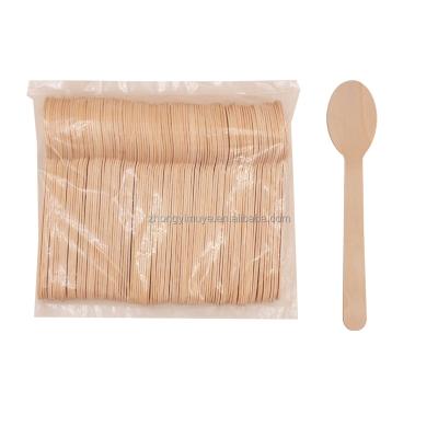 China Disposable Grade Eco-Friendly Birch Contact Food Factory Price Wooden Spoon for sale