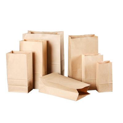 China Fashion oil proof food packaging daily necessities stored in place bottom paper bags for sale