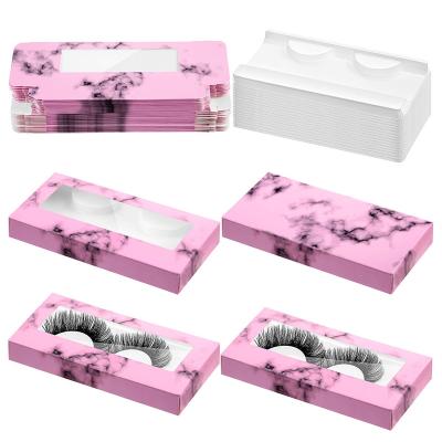 China Thick Wholesale Fake Eyelash Packaging Box Paper Vacuum Lashes Case Holder Eyelash Storage Box for sale