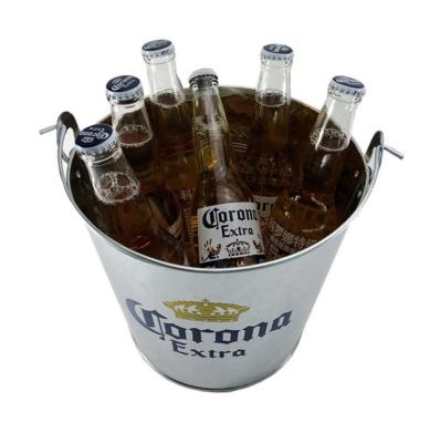 China Custom Viable Galvanized Metal Ice Bucket For Beer Tin Pail for sale