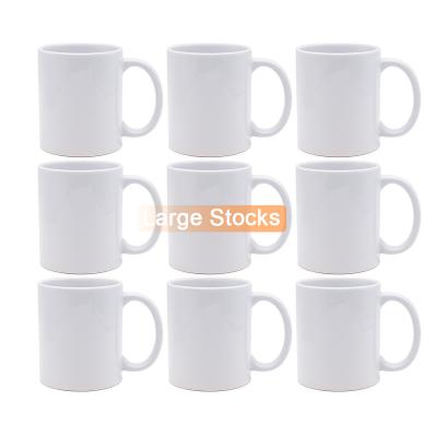 China Free Shipping USA Warehouse 11oz 15oz American Style Mug For Blank White Ceramic Ceramic Sublimation Custom Coffee Mug Supplier for sale