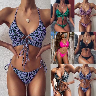 China Modern Design Breathable Bikiniillot De Bain Two Piece Leopard Bikini Set Econyl Period Micro Bikini Swimwear for sale