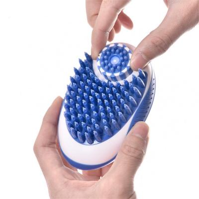 China Silicone Pet SPA Shampoo Massage Brush Dog Bath Brush Comb Shower Hair Removal Comb For Dogs Cats Pet Grooming Cleaning Tool for sale