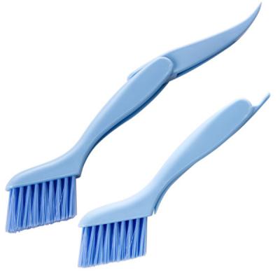 China Sustainable 2 in 1 Universal Foldable Groove Window Cleaning Brush Pipeline Hand Held Clean Brush for sale