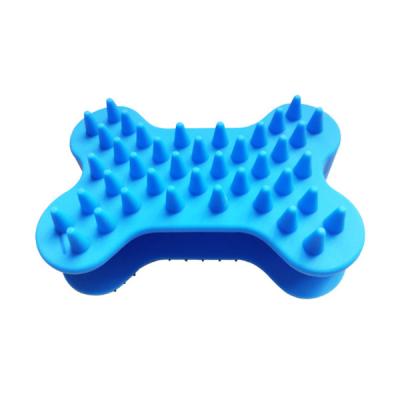 China Sustainable Silicone Dog Shower Massage Hair Brush Pet Bath Brush Five Finger Brushes for sale