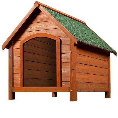 China Large Sustainable Waterproof Outdoor Wooden Pet Kennel Outdoor Indoor for sale