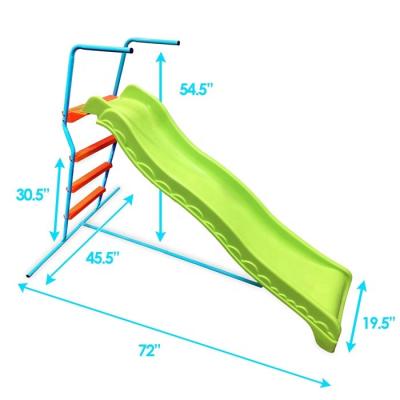 China Backyard 6-Foot Playground Toy Indoor Outdoor Plastic Kids Wavy Stair Slide for sale